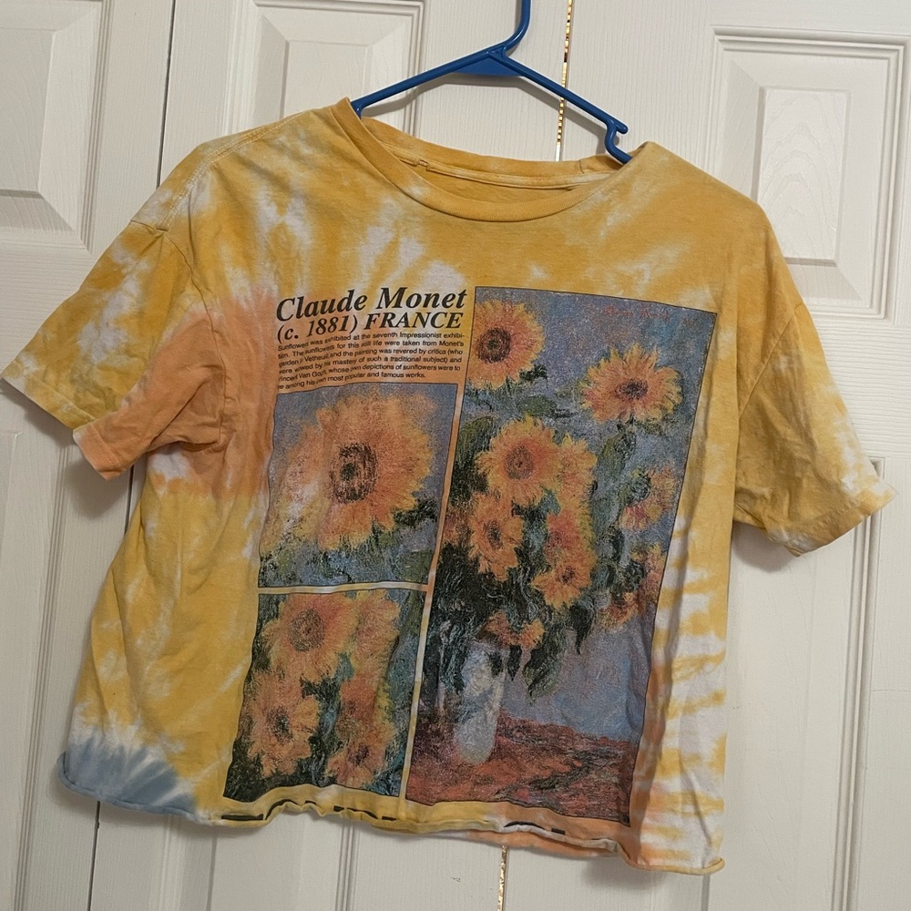 PacSun Yellow Tie-Dye Monet Graphic Tee